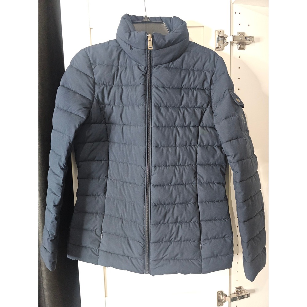 Lauren Ralph Lauren Women's Navy‎ Blue Quilted Puffer Jacket Hooded Size SP